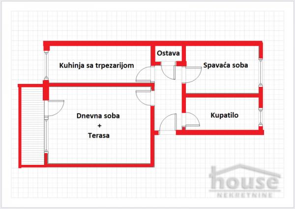 Slika 1 - Stan,NOVI SAD,PODBARA,kv: 48.00, € 120000, ID: 1061732