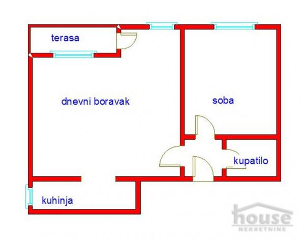 Slika 1 - Stan,NOVI SAD,BULEVAR,kv: 46.00, € 133900, ID: 1062999