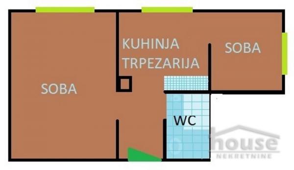 Slika 1 - Stan,NOVI SAD,DETELINARA,kv: 43.00, € 110210, ID: 1059379