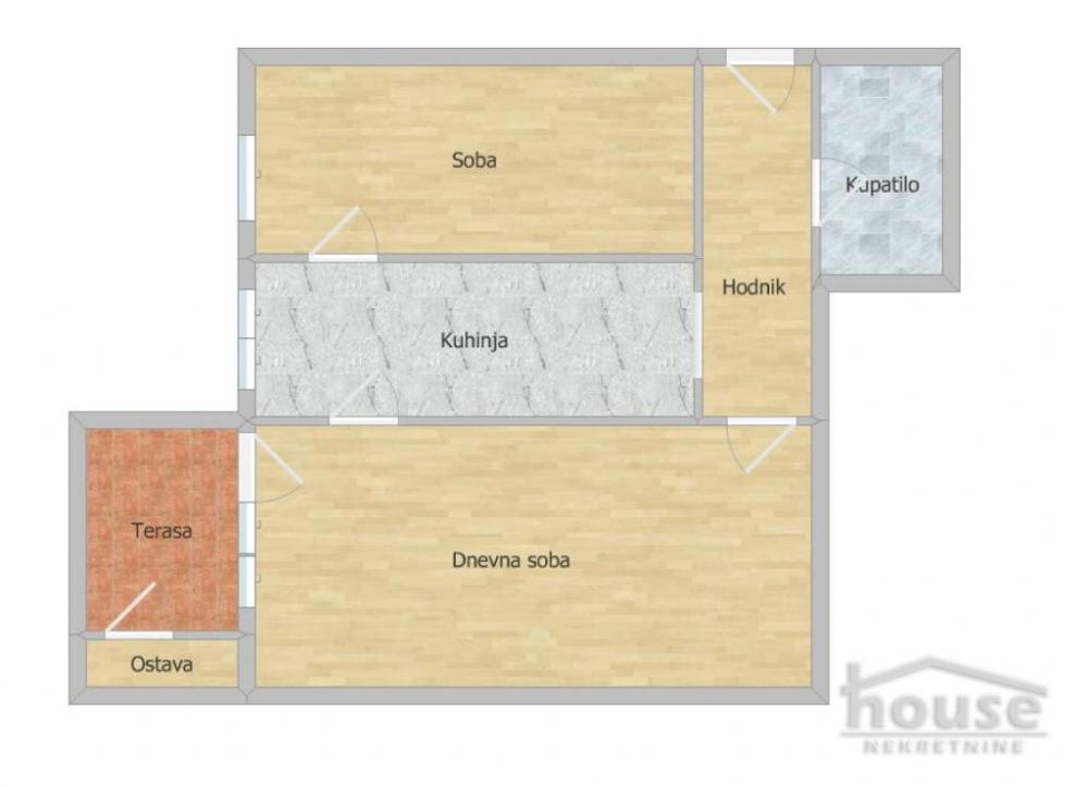 Slika 1 - Stan,NOVI SAD,NOVO NASELJE -  BISTRICA,kv: 51.00, € 115000, ID: 1063518