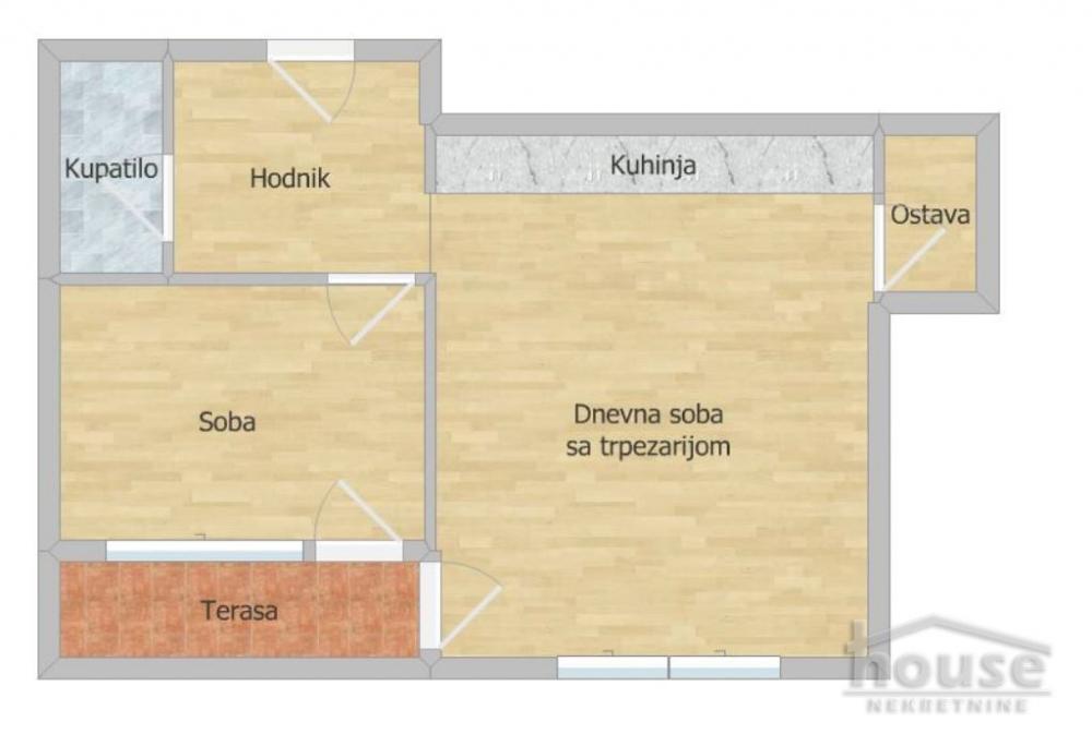 Slika 1 - Stan,NOVI SAD,SALAJKA,kv: 43.00, € 140000, ID: 1063576