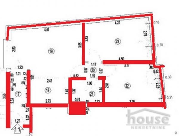 Slika 1 - Stan,NOVI SAD,CENTAR,kv: 48.00, € 185400, ID: 1058900