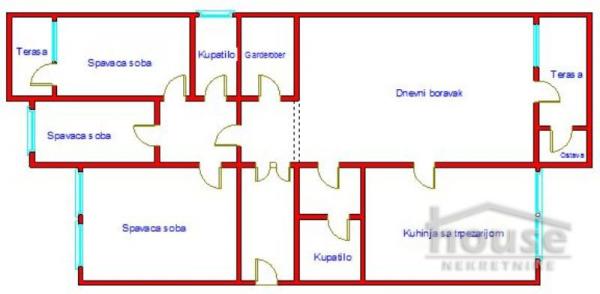 Slika 1 - Stan,NOVI SAD,PODBARA,kv: 95.00, € 259000, ID: 1034530