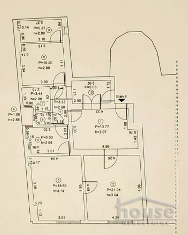 Slika 1 - Stan,NOVI SAD,CENTAR,kv: 88.00, € 257500, ID: 1059841