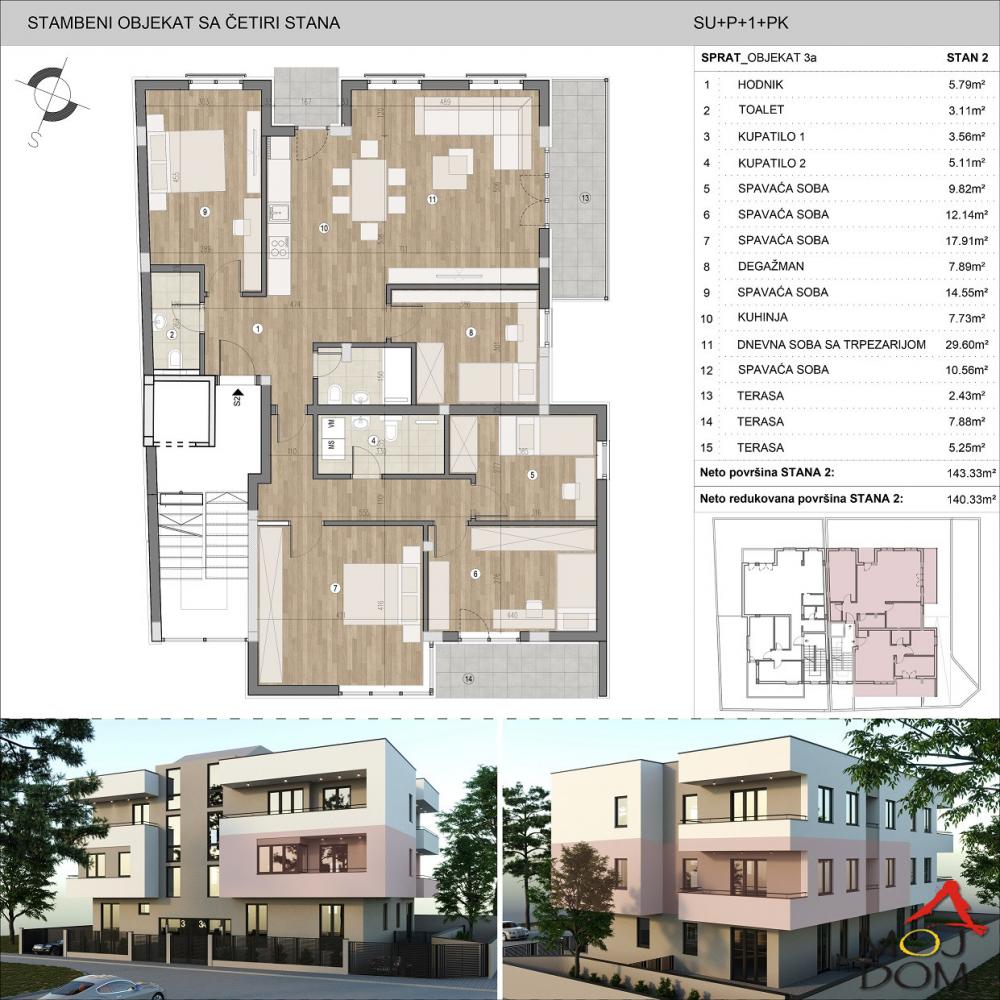 Slika 9 - Stan,NOVI SAD,TELEP,kv: 144, € 348600, ID: 1029199