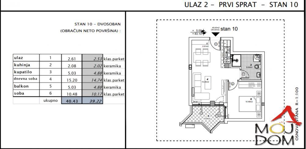 Glavna slika -Stan,NOVI SAD,TELEP,kv: 39, € 103000, ID: 1030442