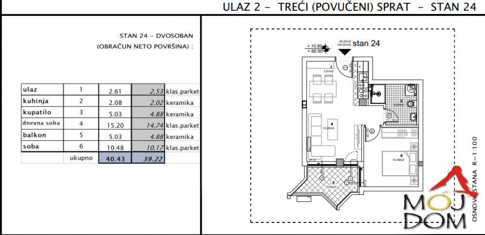 Glavna slika -Stan,NOVI SAD,TELEP,kv: 39, € 103000, ID: 1030456