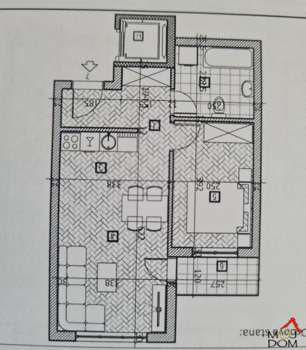 Glavna slika -Stan,NOVI SAD,ADICE,kv: 43, € 93000, ID: 1030691