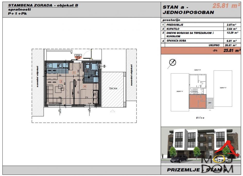Slika 1 - Stan,NOVI SAD,ADICE,kv: 28, € 52000, ID: 1030744