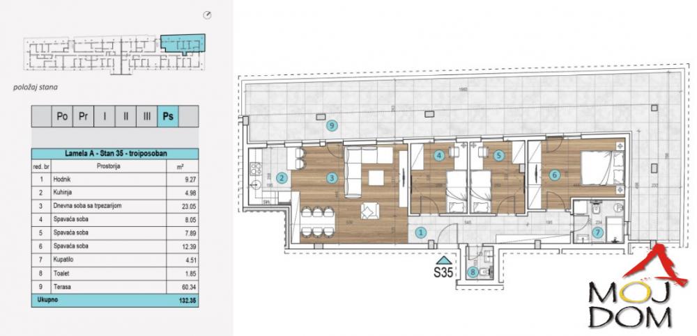 Slika 9 - Stan,NOVI SAD,TELEP,kv: 132, € 243600, ID: 1030659