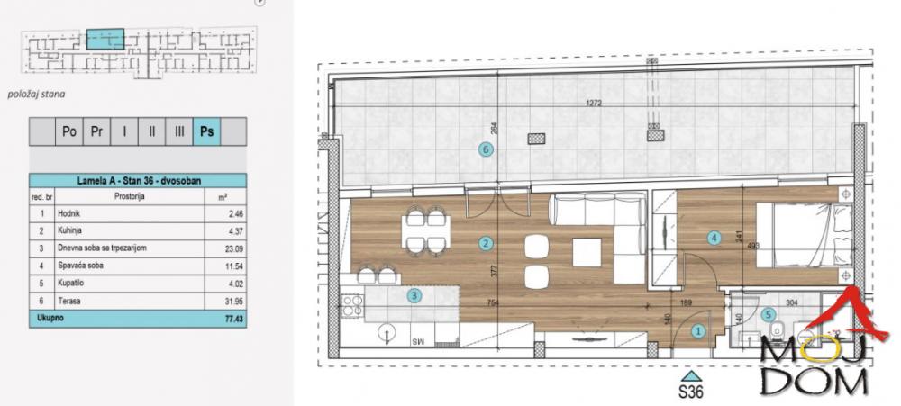 Slika 10 - Stan,NOVI SAD,TELEP,kv: 78, € 164000, ID: 1030660