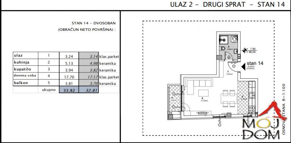Glavna slika -Stan,NOVI SAD,TELEP,kv: 33, € 89550, ID: 1030446