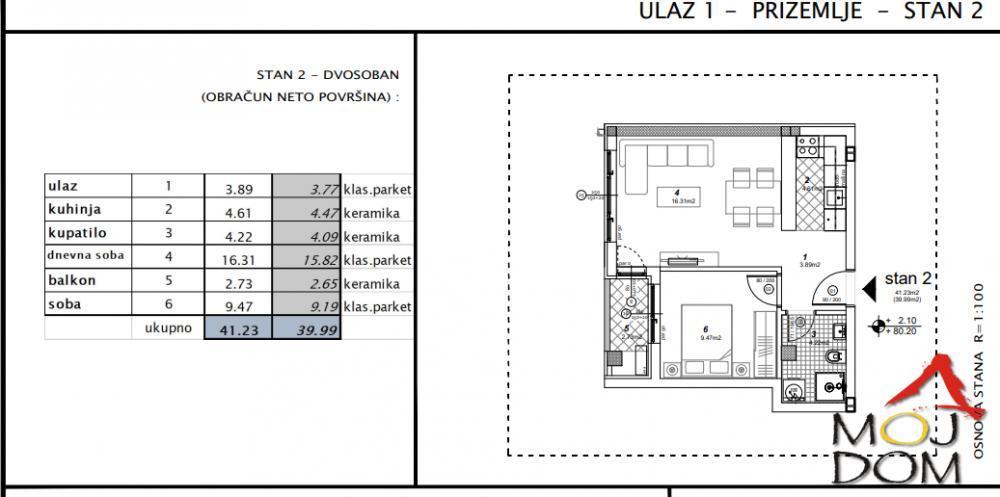 Glavna slika -Stan,NOVI SAD,TELEP,kv: 40, € 105000, ID: 1030408