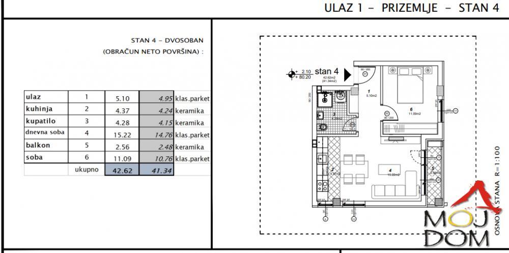 Glavna slika -Stan,NOVI SAD,TELEP,kv: 41, € 106450, ID: 1030410
