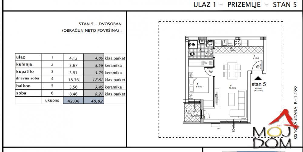 Glavna slika -Stan,NOVI SAD,TELEP,kv: 41, € 105100, ID: 1030411
