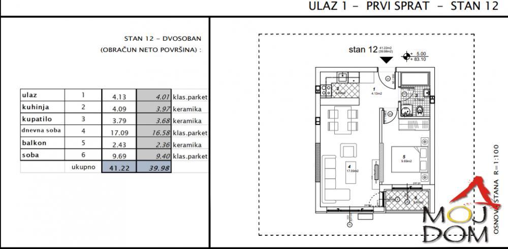 Glavna slika -Stan,NOVI SAD,TELEP,kv: 40, € 105000, ID: 1030418
