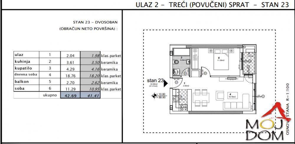 Glavna slika -Stan,NOVI SAD,TELEP,kv: 41, € 106650, ID: 1030455
