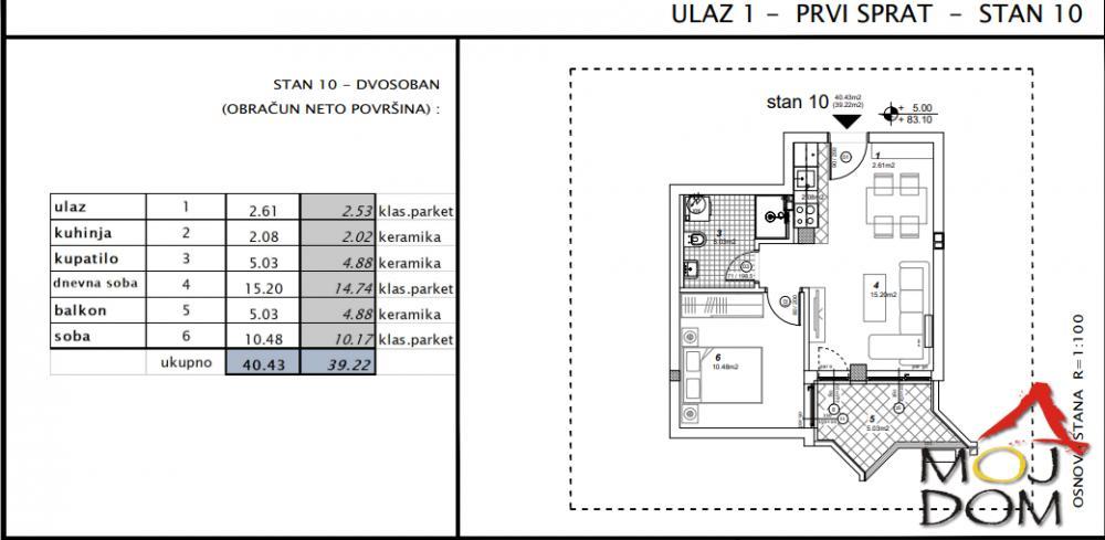 Glavna slika -Stan,NOVI SAD,TELEP,kv: 39, € 103000, ID: 1030416