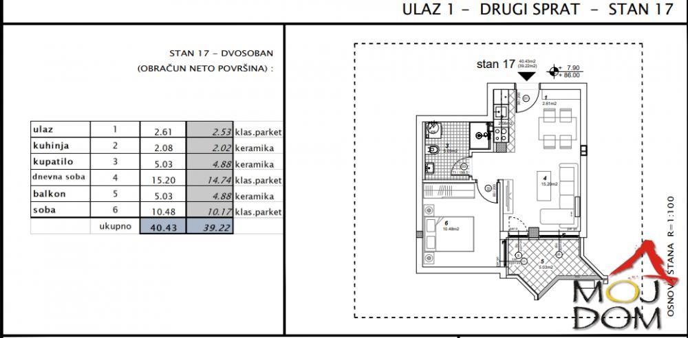 Glavna slika -Stan,NOVI SAD,TELEP,kv: 39, € 103000, ID: 1030423