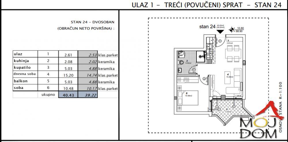 Glavna slika -Stan,NOVI SAD,TELEP,kv: 39, € 103000, ID: 1030430