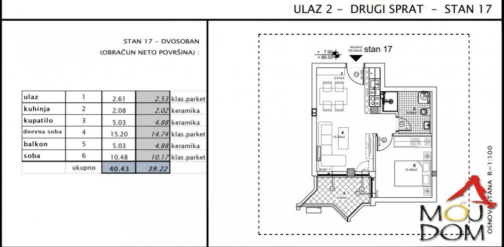 Glavna slika -Stan,NOVI SAD,TELEP,kv: 39, € 103000, ID: 1030449