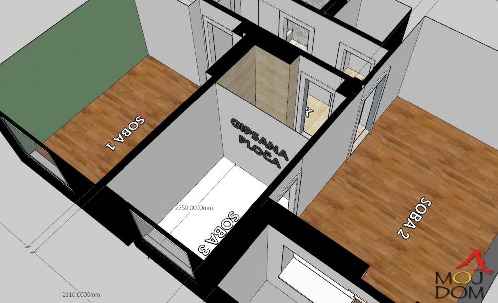 Slika 7 - Stan,NOVI SAD,ROTKVARIJA,kv: 51, € 133900, ID: 1028474