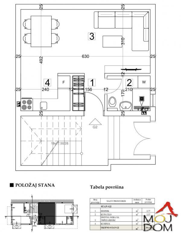 Glavna slika -Stan,NOVI SAD,ADICE,kv: 32, € 52500, ID: 1030059