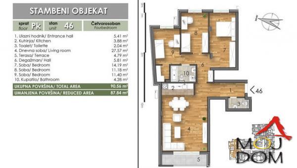 Glavna slika -Stan,NOVI SAD,BULEVAR,kv: 237, € 806000, ID: 1028067