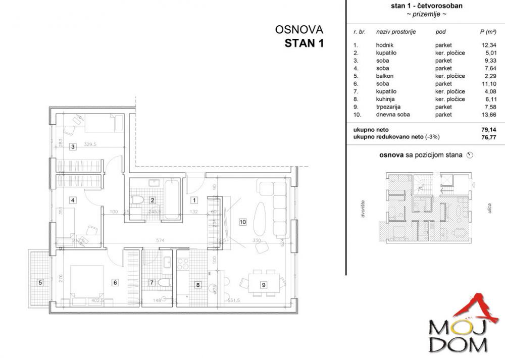 Slika 9 - Stan,NOVI SAD,GRBAVICA,kv: 77, € 269650, ID: 1030821