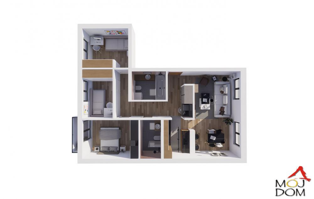 Slika 8 - Stan,NOVI SAD,GRBAVICA,kv: 77, € 269650, ID: 1030821