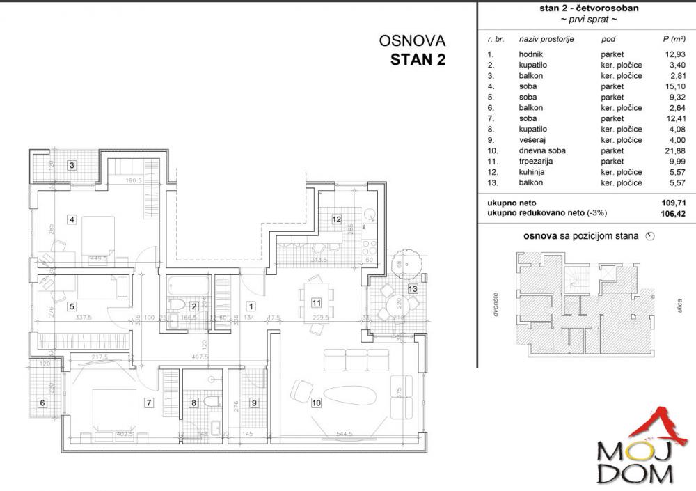Slika 11 - Stan,NOVI SAD,GRBAVICA,kv: 104, € 327550, ID: 1030822