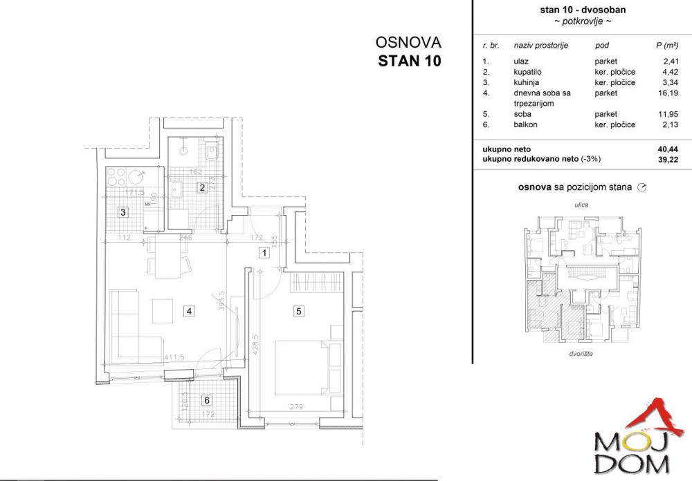 Slika 5 - Stan,NOVI SAD,GRBAVICA,kv: 39, € 144420, ID: 1030829