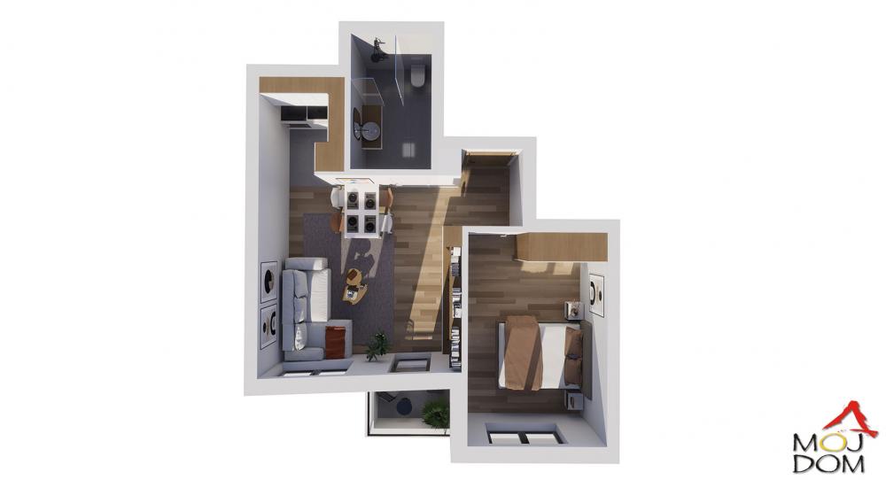 Slika 4 - Stan,NOVI SAD,GRBAVICA,kv: 39, € 144420, ID: 1030829