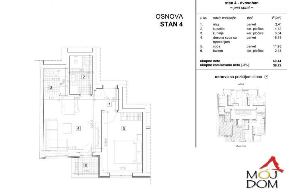 Slika 6 - Stan,NOVI SAD,GRBAVICA,kv: 39, € 144420, ID: 1030827