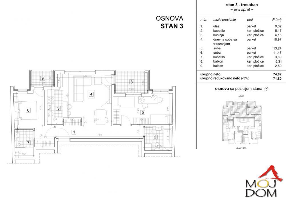 Slika 7 - Stan,NOVI SAD,GRBAVICA,kv: 72, € 256260, ID: 1030826