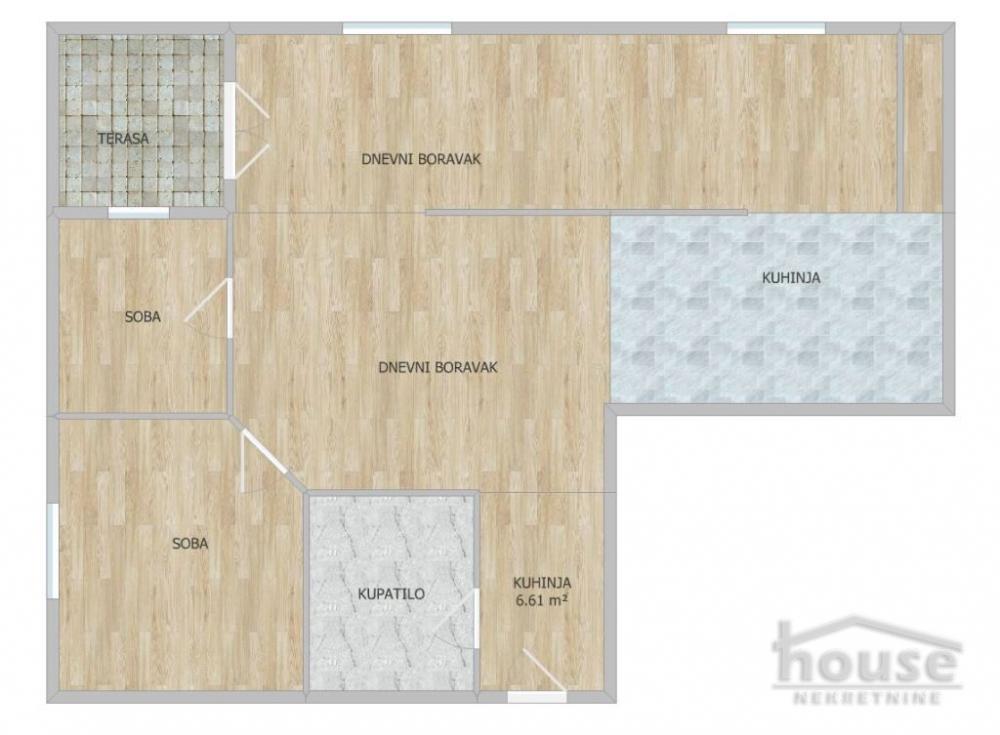 Slika 1 - Stan,NOVI SAD,ADICE,kv: 58.00, € 133900, ID: 1064119