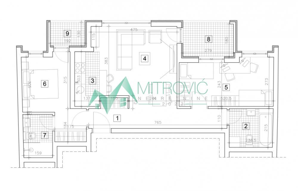 Glavna slika -Novi Sad, Grbavica - Luksuzan vid stanovanja na lepoj i urbanoj lokaciji 