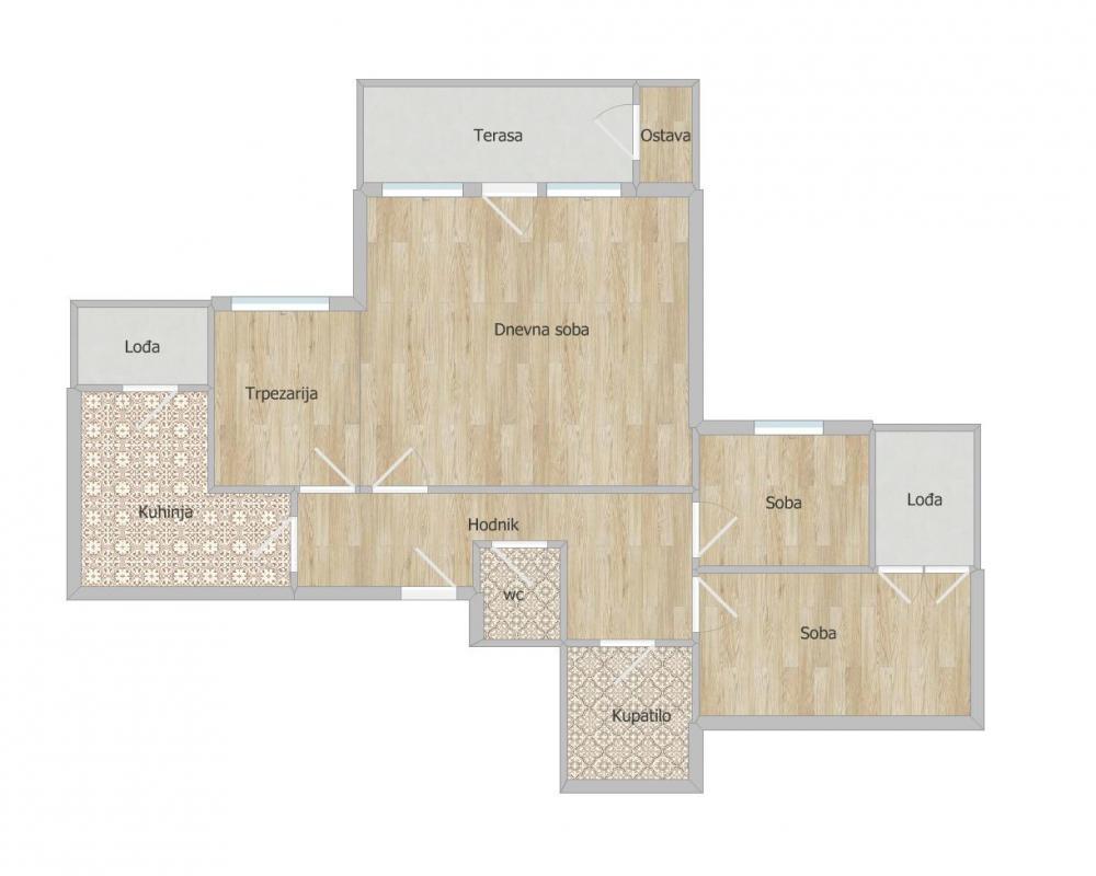 Glavna slika -Stan,NOVI SAD,BULEVAR,kv: 75.00, € 185000, ID: 1100991