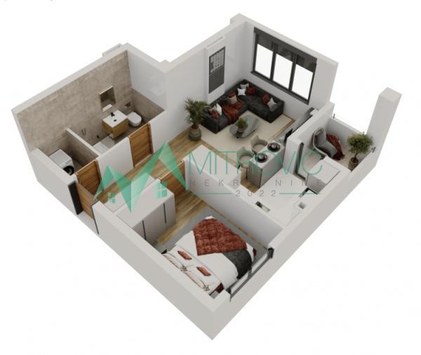 Glavna slika -Novi Sad, Salajka - Jednoiposoban stan  40m2 