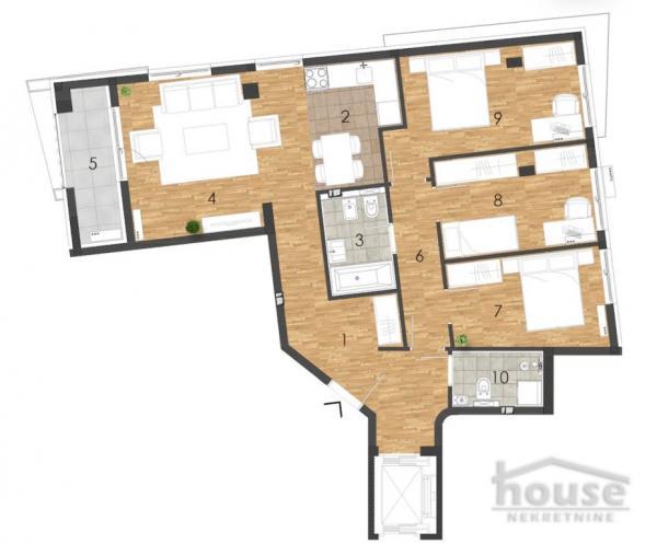 Glavna slika -Stan,NOVI SAD,ADAMOVIĆEVO NASELJE,kv: 83.00, € 308720, ID: 1059756