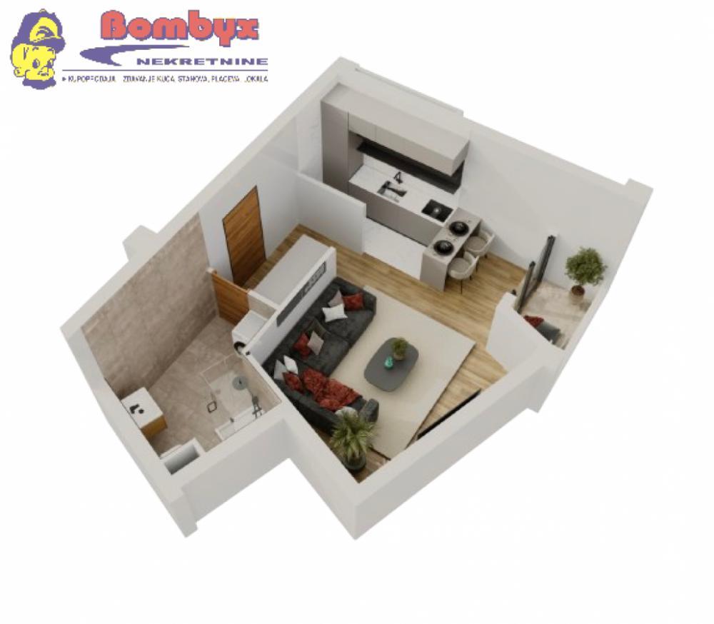 Glavna slika -Jednosoban stan 33m u izgradnji Salajka TOP lokacija