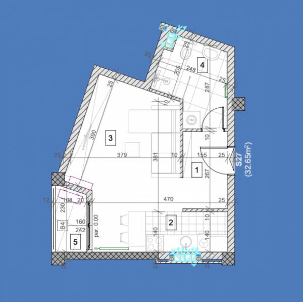 Slika 1 - Jednosoban stan 33m u izgradnji Salajka TOP lokacija
