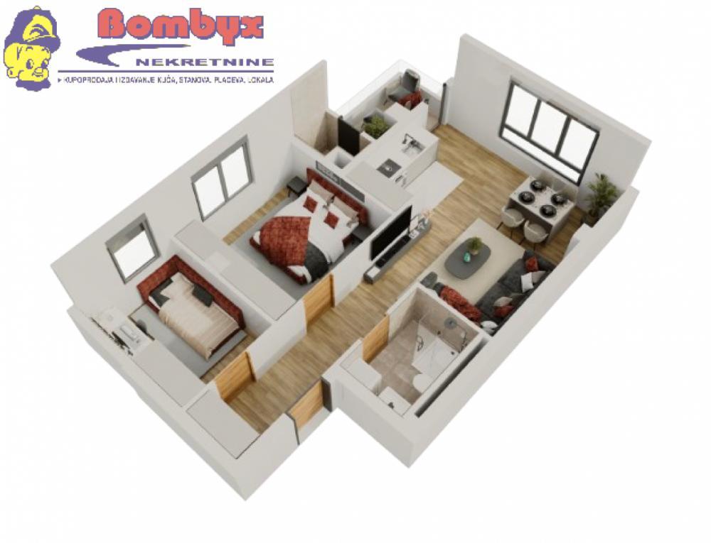 Glavna slika -Dvoiposoban stan 56m u izgradnji Salajka TOP lokacija