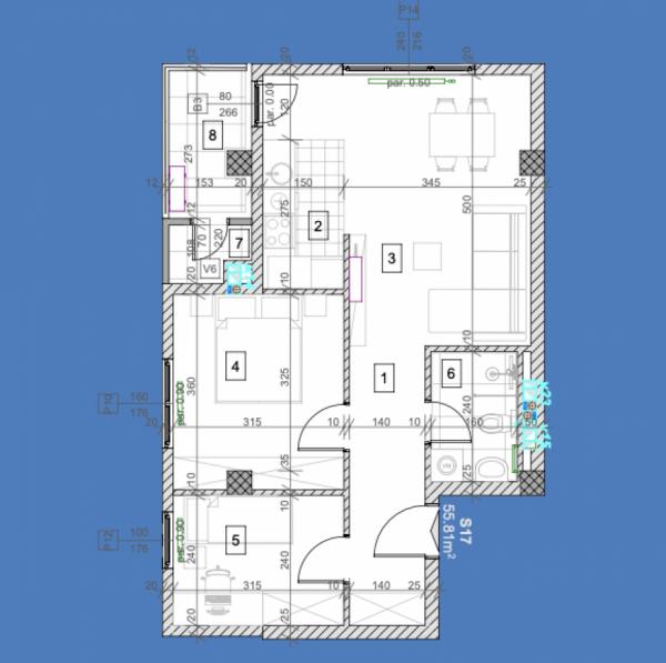 Slika 1 - Dvoiposoban stan 56m u izgradnji Salajka TOP lokacija