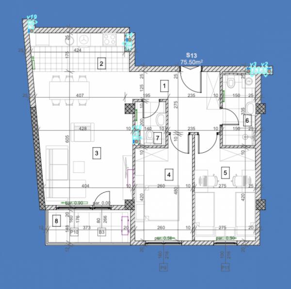 Slika 1 - Trosoban stan 75m u izgradnji Salajka TOP lokacija