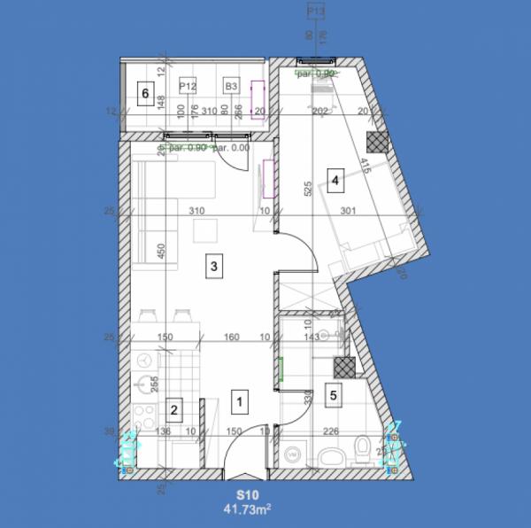 Slika 1 - Trosoban stan 74m u izgradnji Salajka TOP lokacija