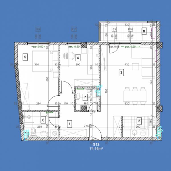 Slika 1 - Trosoban stan 74m u izgradnji Salajka TOP lokacija