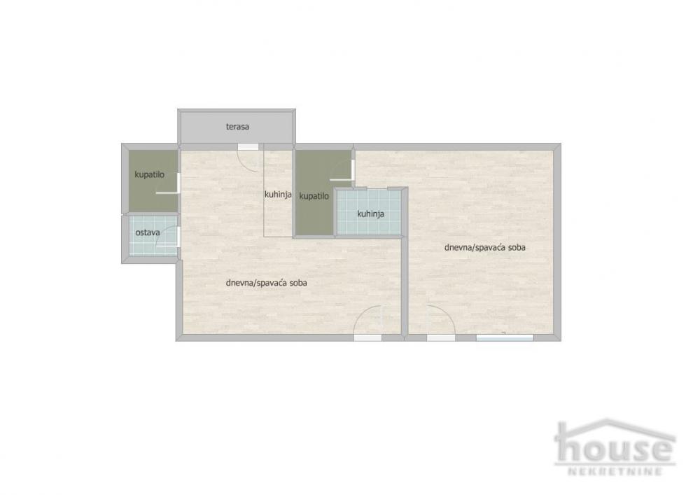 Slika 1 - Stan,NOVI SAD,CENTAR,kv: 59.00, € 159650, ID: 1064284