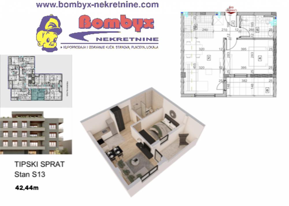Slika 3 - Dvosoban stan 42m Sremska Kamenica u izgradnji