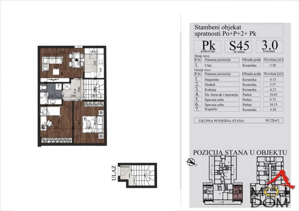 Glavna slika -Stan,NOVI SAD,GRBAVICA,kv: 50, € 168100, ID: 1031027